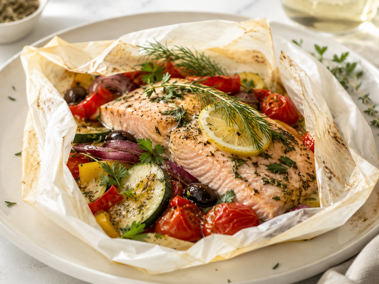Saumon en papillote