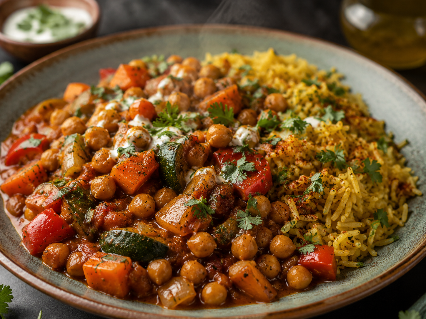 Spiced chickpea curry